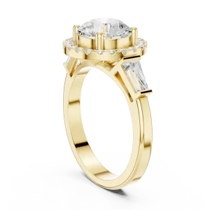 Luminary Round Brilliant Halo Solitaire Ring - Image 3