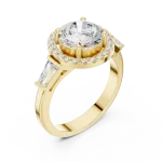 Luminary Round Brilliant Halo Solitaire Ring