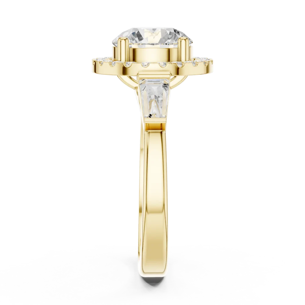 Luminary Round Brilliant Halo Solitaire Ring - Image 4