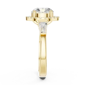 Luminary Round Brilliant Halo Solitaire Ring - Image 4