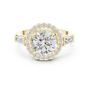 Luminary Round Brilliant Halo Solitaire Ring - Image 2