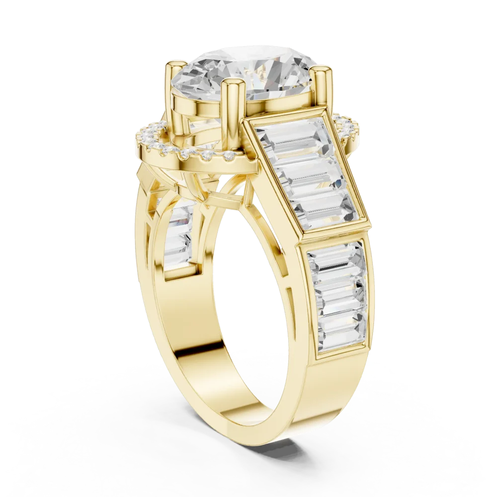 Luminary Oval and Baguette Linear Cluster Ring - Image 3