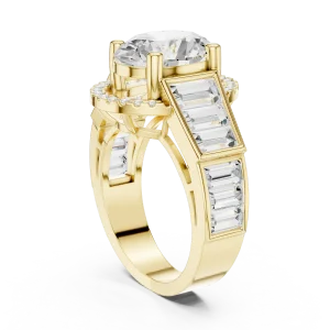 Luminary Oval and Baguette Linear Cluster Ring - Image 3