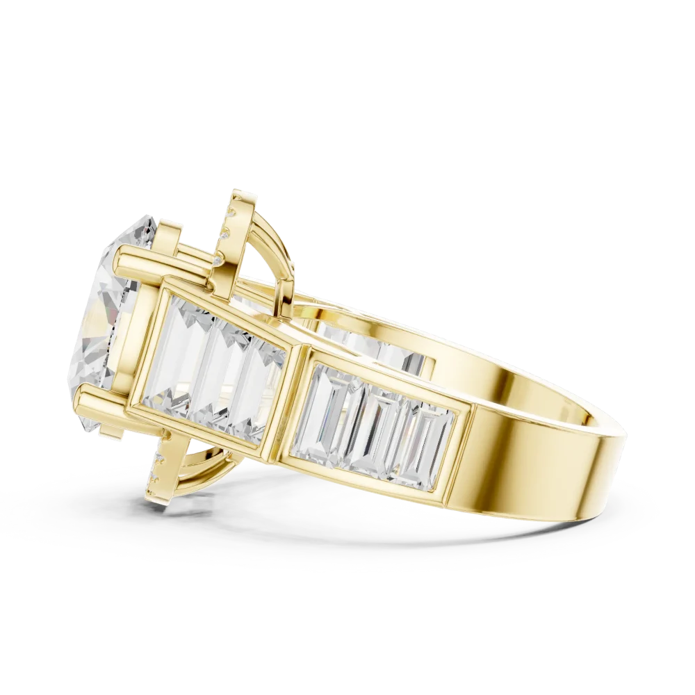 Luminary Oval and Baguette Linear Cluster Ring - Image 5