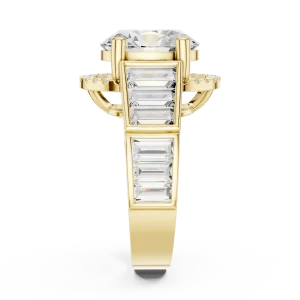 Luminary Oval and Baguette Linear Cluster Ring - Image 4