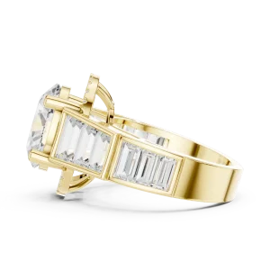 Luminary Oval and Baguette Linear Cluster Ring - Image 5