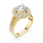 Ethereal Luminary Round Solitaire Engagement Ring