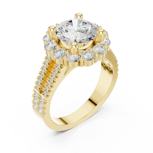 Ethereal Luminary Round Solitaire Engagement Ring