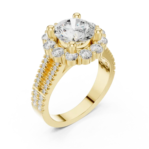 Ethereal Luminary Round Solitaire Engagement Ring