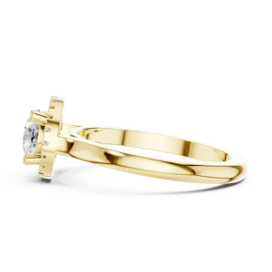 Ethereal Pear Solitaire Halo Engagement Ring - Image 5