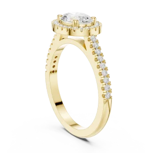 Luminary Oval Solitaire Halo Engagement Ring - Image 3