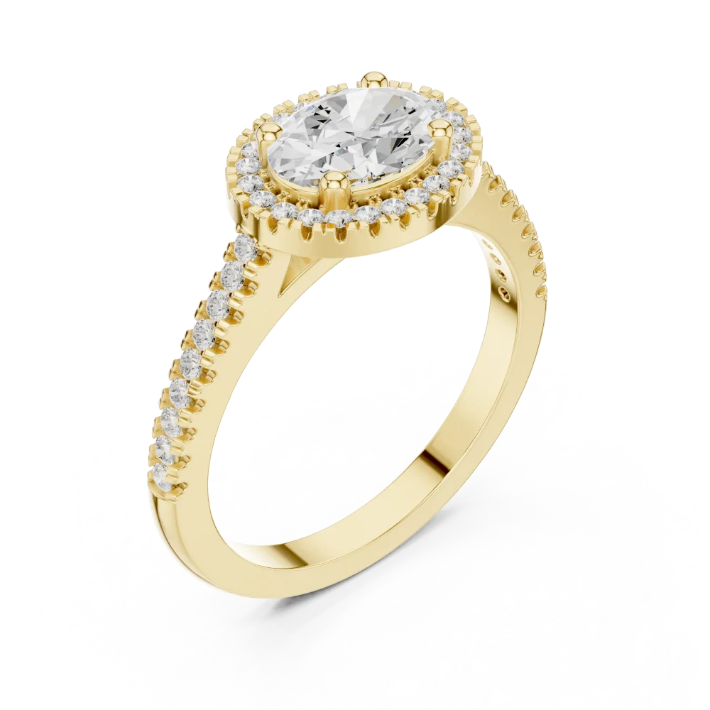 Discover the radiant beauty of our oval Solitaire engagement ring featuring high-clarity DIAMEUR diamonds. Experience timeless luxury and shop today.