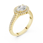 Luminary Oval Solitaire Halo Engagement Ring