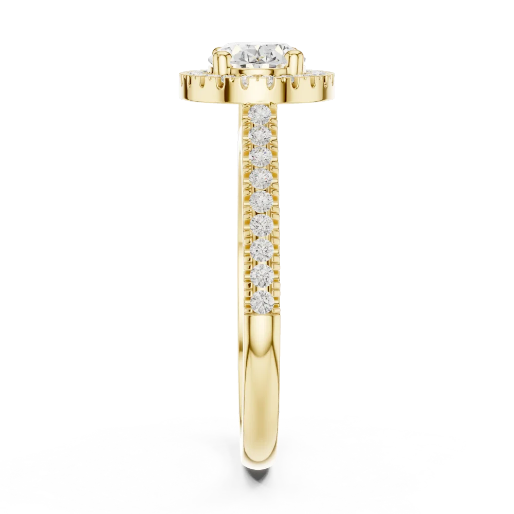 Luminary Oval Solitaire Halo Engagement Ring - Image 4