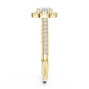 Luminary Oval Solitaire Halo Engagement Ring - Image 4
