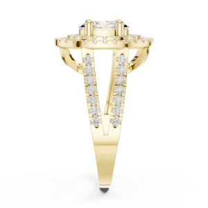 Luminary Oval Brilliant Double Halo Statement Ring - Image 4
