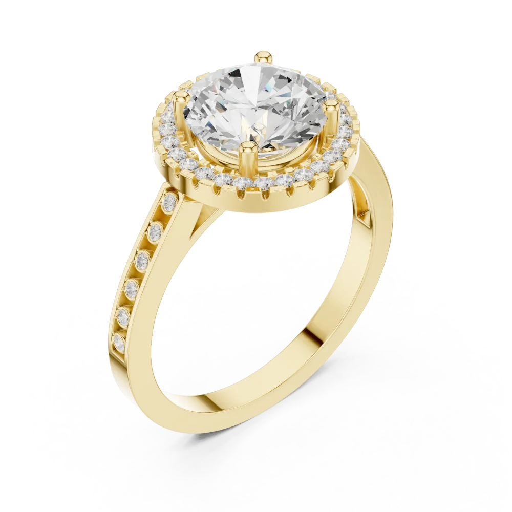 Experience the unmatched brilliance of our Round Solitaire Ring, featuring premium DIAMEUR lab-grown diamonds. A modern classic for your collection.