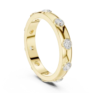 Linear Round Brilliant Bezel-Set Eternity Band - Image 3