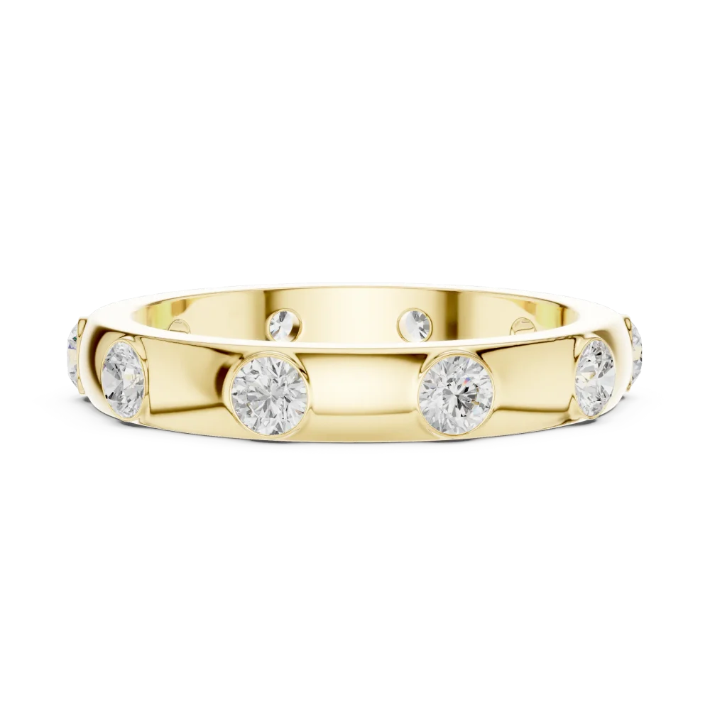 Linear Round Brilliant Bezel-Set Eternity Band - Image 4