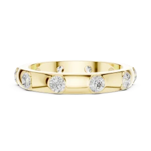 Linear Round Brilliant Bezel-Set Eternity Band - Image 4