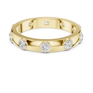Linear Round Brilliant Bezel-Set Eternity Band - Image 2
