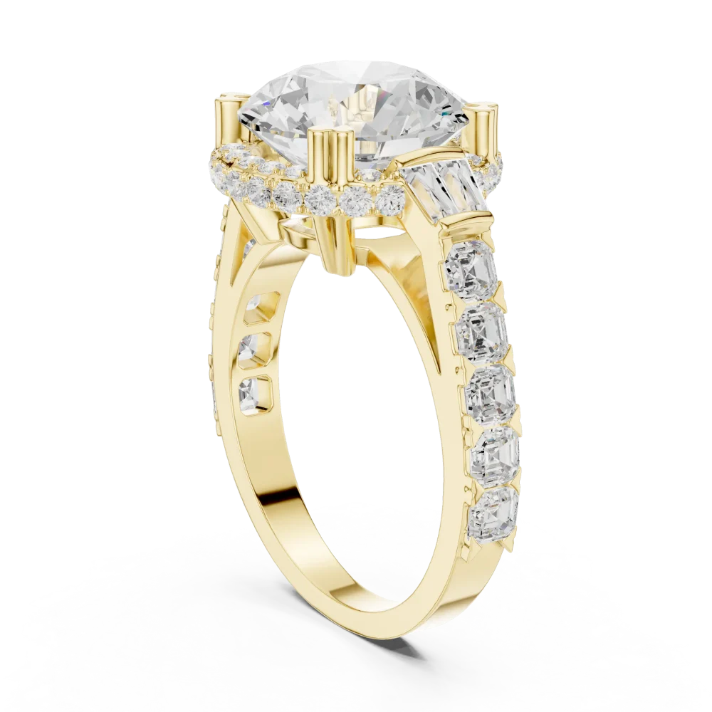 Luminary Round Brilliant Cut Solitaire Statement Ring - Image 3