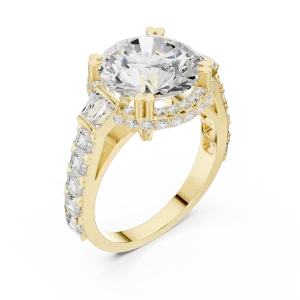 Luminary Round Brilliant Cut Solitaire Statement Ring