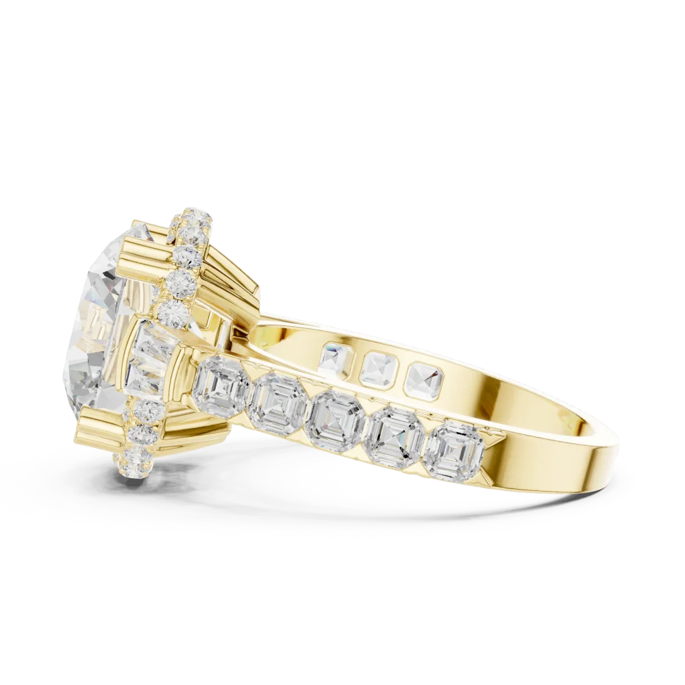 Luminary Round Brilliant Cut Solitaire Statement Ring - Image 4