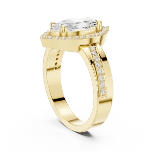 Luminary Marquise Brilliant Pavé Halo Ring - Image 3