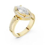 Luminary Marquise Brilliant Pavé Halo Ring