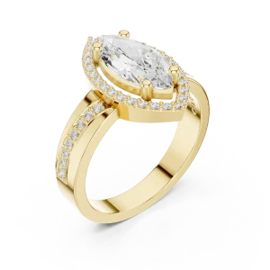 Luminary Marquise Brilliant Pavé Halo Ring