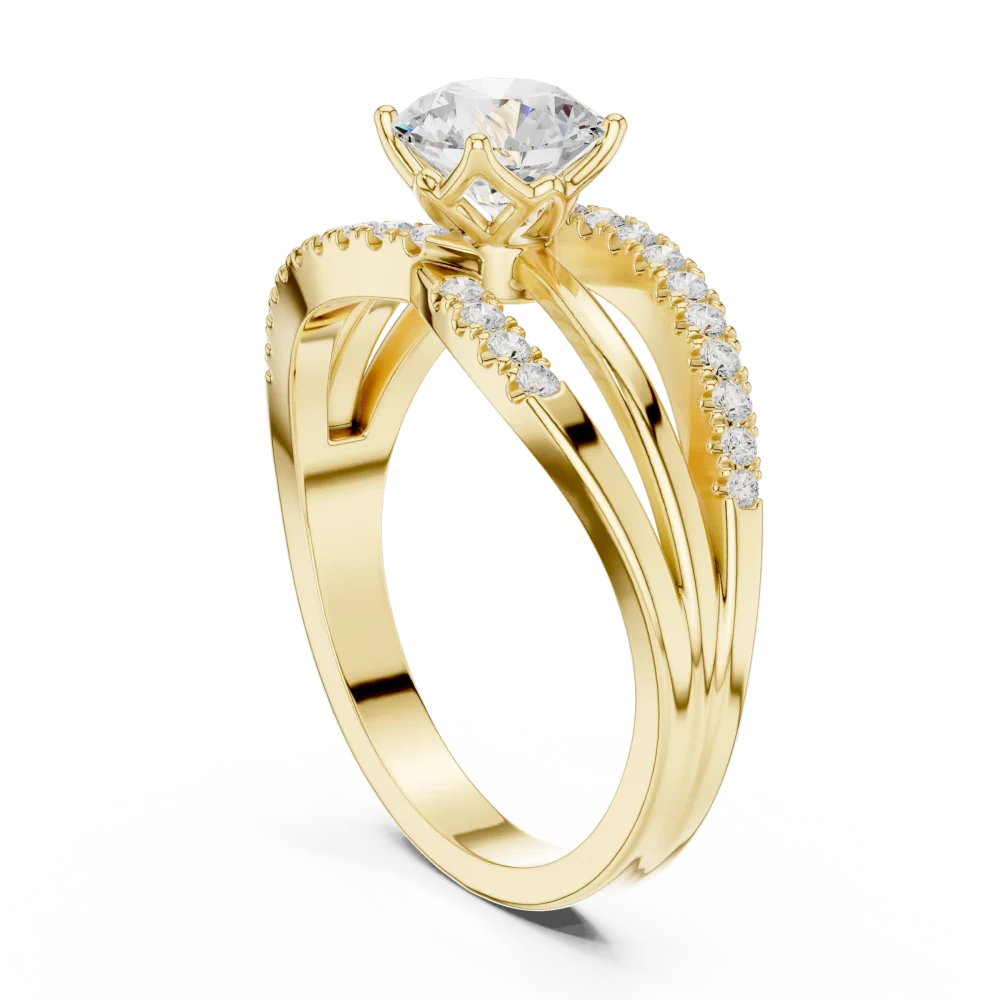 Luminary Round Brilliant Split-Shank Solitaire Ring - Image 3