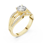 Luminary Round Brilliant Split-Shank Solitaire Ring