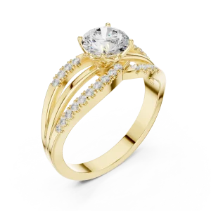 Luminary Round Brilliant Split-Shank Solitaire Ring