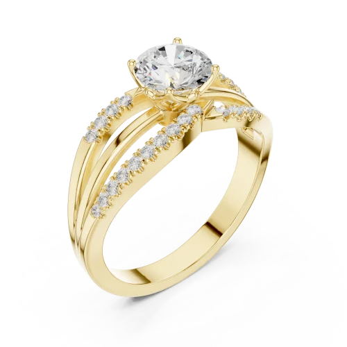 Luminary Round Brilliant Split-Shank Solitaire Ring