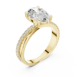 Ethereal Oval Brilliant Pavé Band Engagement Ring