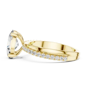Ethereal Oval Brilliant Pavé Band Engagement Ring - Image 4