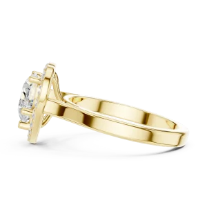 Ethereal Heart Solitaire Halo Engagement Ring - Image 4