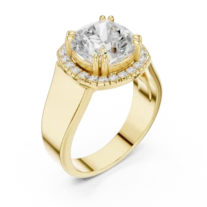 Luminary Cushion Cut Halo Engagement Ring