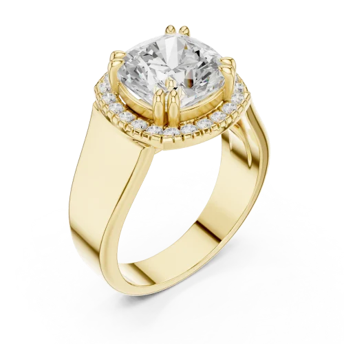 Luminary Cushion Cut Halo Engagement Ring