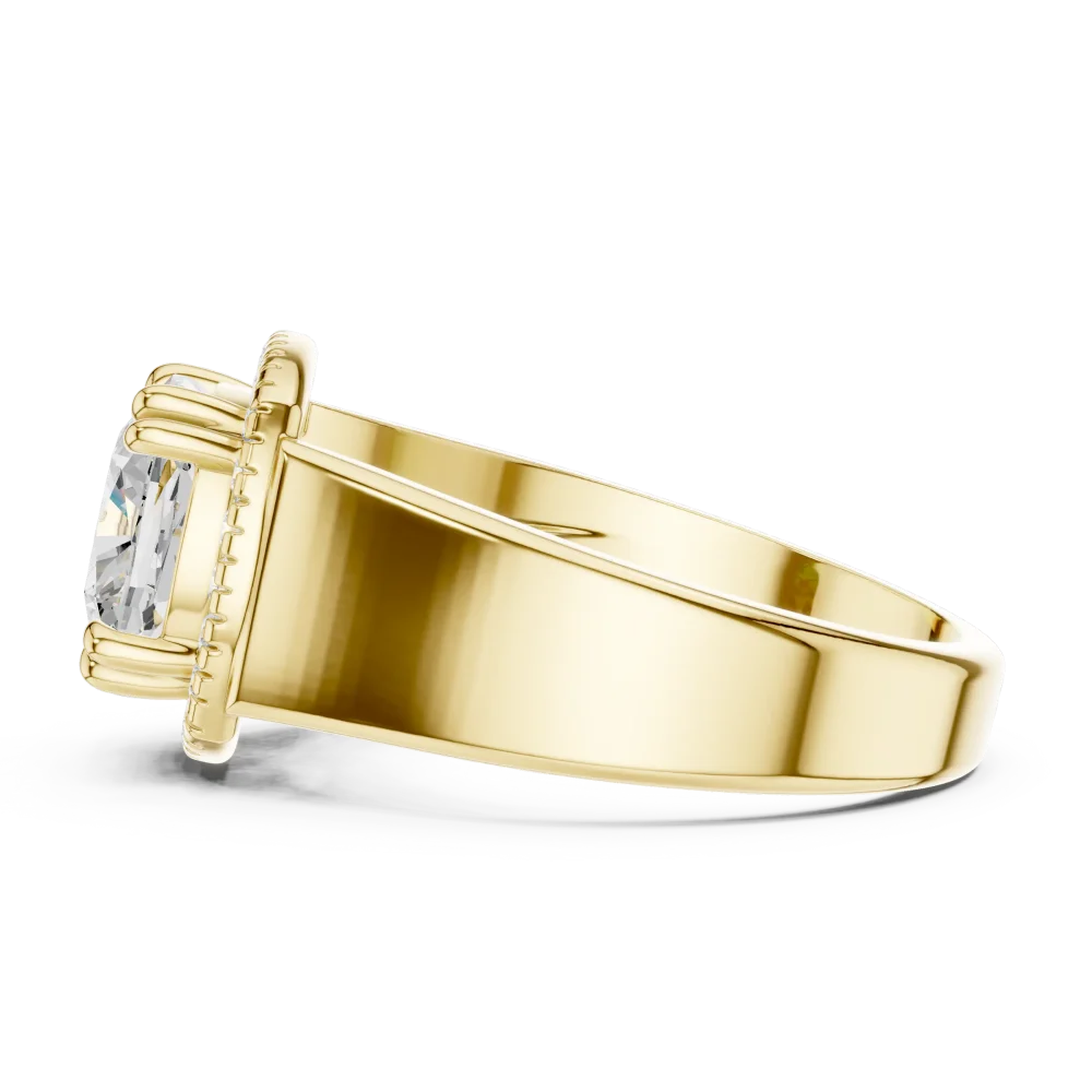 Luminary Cushion Cut Halo Engagement Ring - Image 4