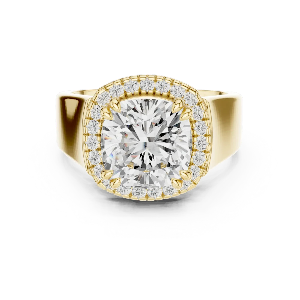 Luminary Cushion Cut Halo Engagement Ring - Image 2