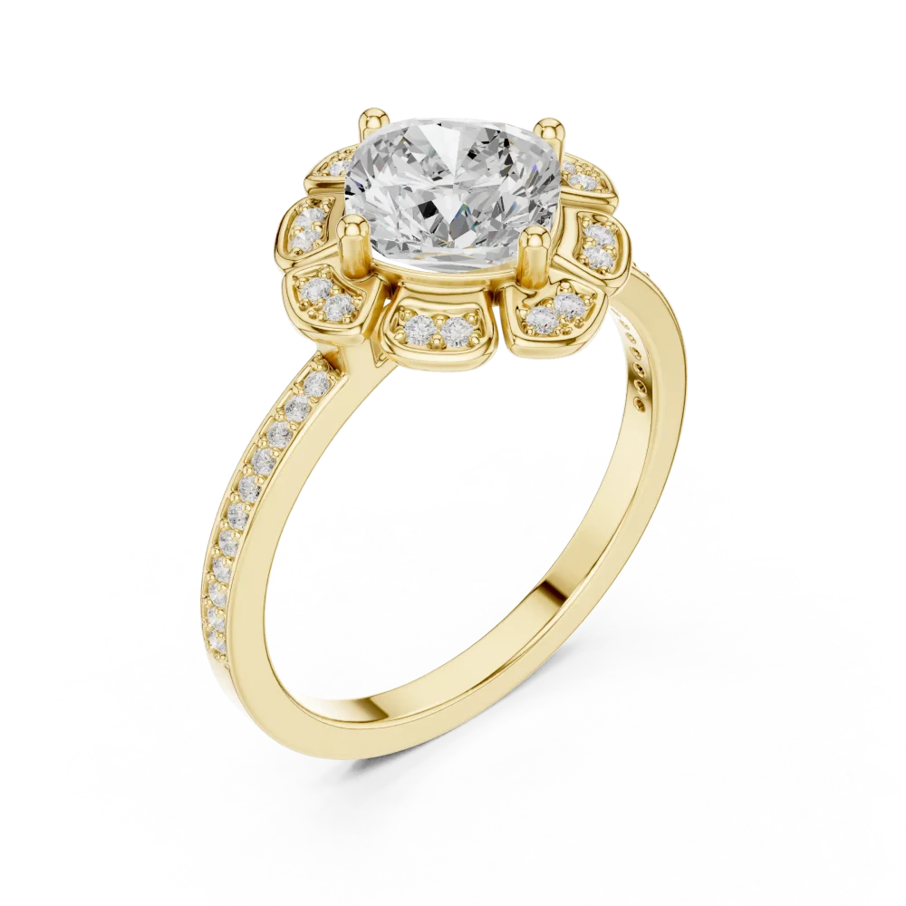 Discover the radiant beauty of our Cushion Cut Solitaire engagement ring. Featuring DIAMEUR diamonds, this handcrafted design defines modern elegance.