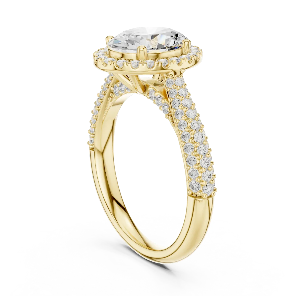 Luminary Oval Cut Halo Solitaire Ring - Image 3
