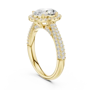 Luminary Oval Cut Halo Solitaire Ring - Image 3