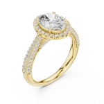 Luminary Oval Cut Halo Solitaire Ring