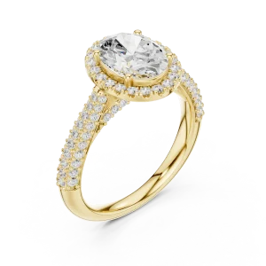 Luminary Oval Cut Halo Solitaire Ring