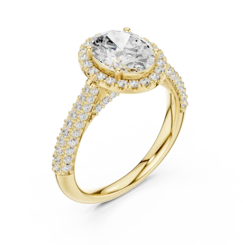 Luminary Oval Cut Halo Solitaire Ring