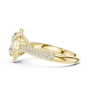 Luminary Oval Cut Halo Solitaire Ring - Image 4