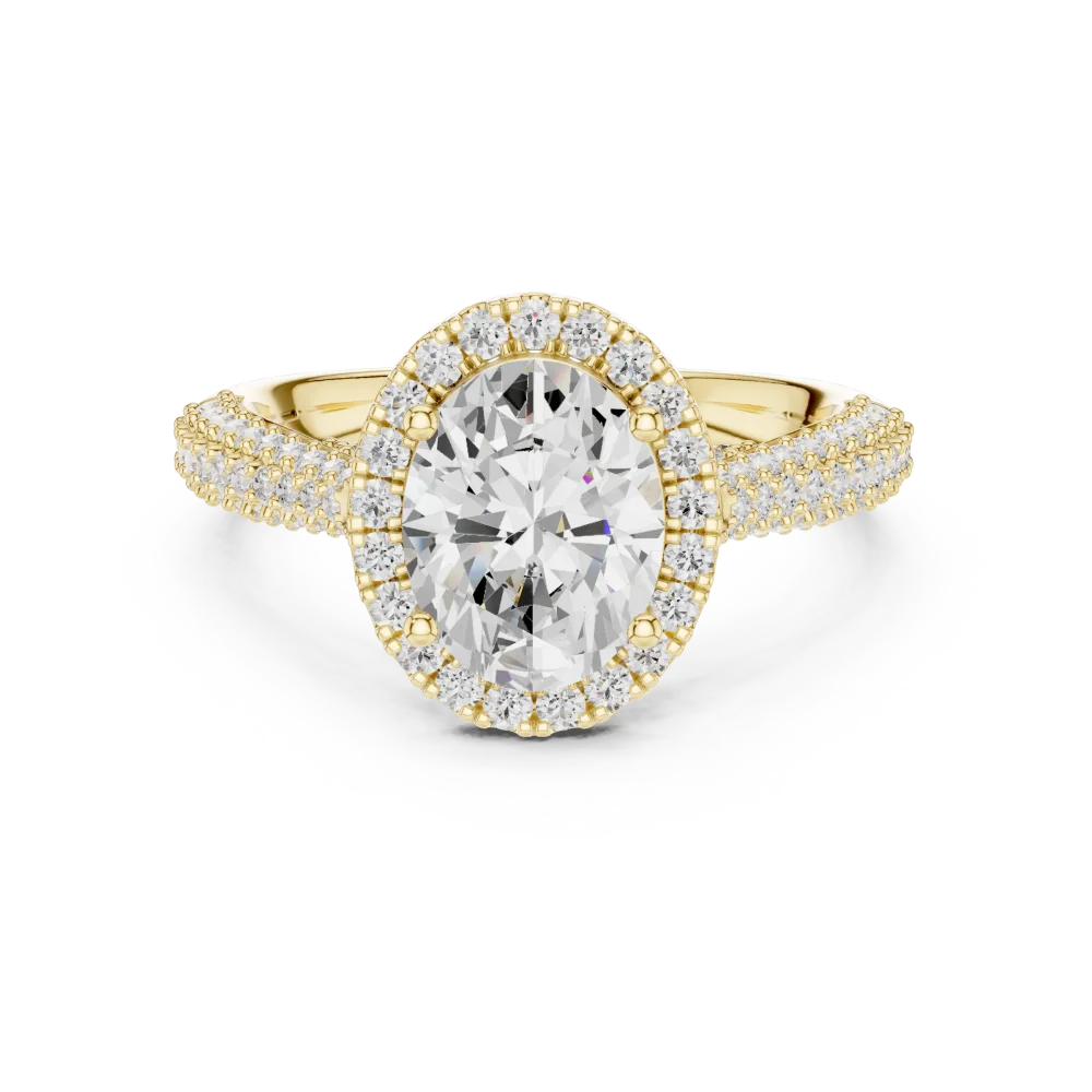 Luminary Oval Cut Halo Solitaire Ring - Image 2